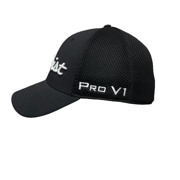 Titleist Footjoy Pro V1 Golf Hat Sz M/L Black Casual Athleisure Embroidered - Picture 5 of 9